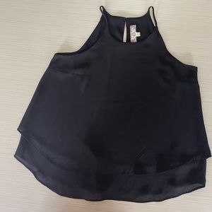 Women’s black spaghetti strap blouse